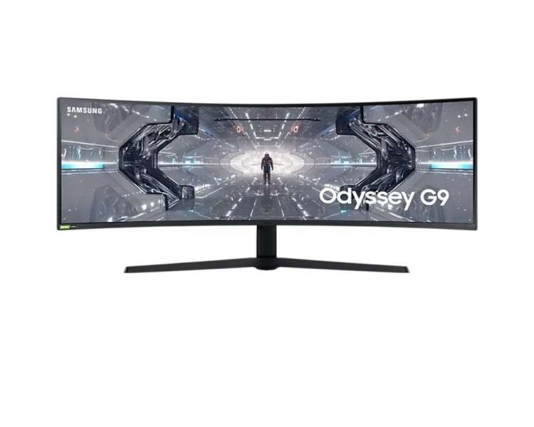 Monitor gaming ultrapanorámico curvo samsung odyssey g9 g95tssp 49'/ dual qhd/ 1ms/ 240hz/ va/ blanco y negro
