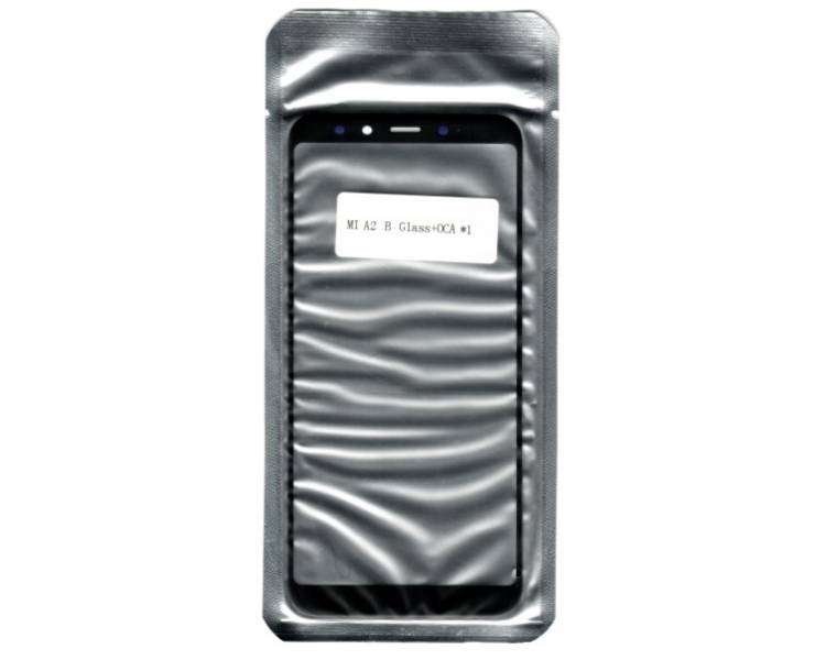 Cristal Tactil Lente Vidrio Frontal Pantalla Para Xiaomi Mi A2 / 6X Negro