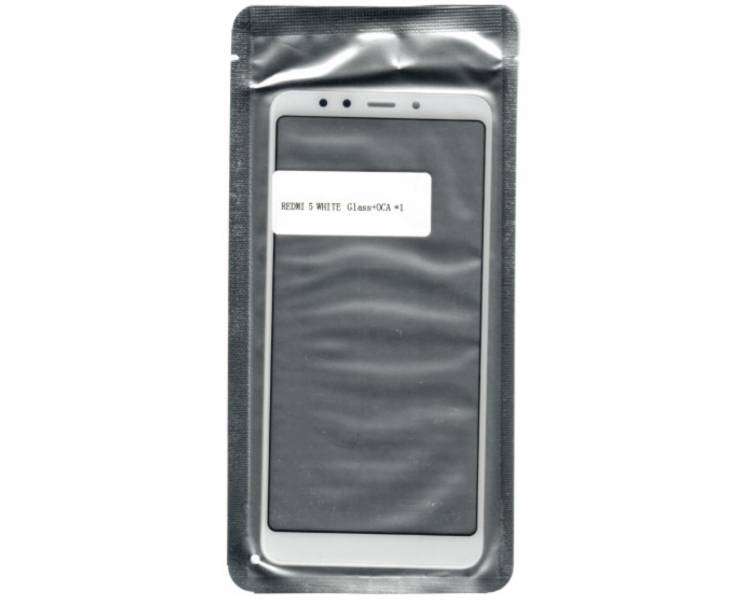 Cristal Tactil Lente Vidrio Frontal Pantalla Para Xiaomi Redmi 5 Blanco