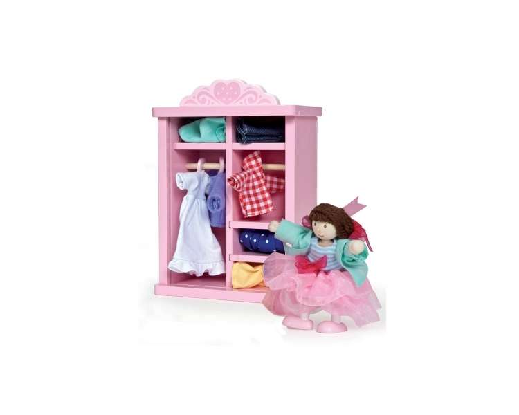 Le Toy Van - Dollhouse doll and Wardrobe (LME075)
