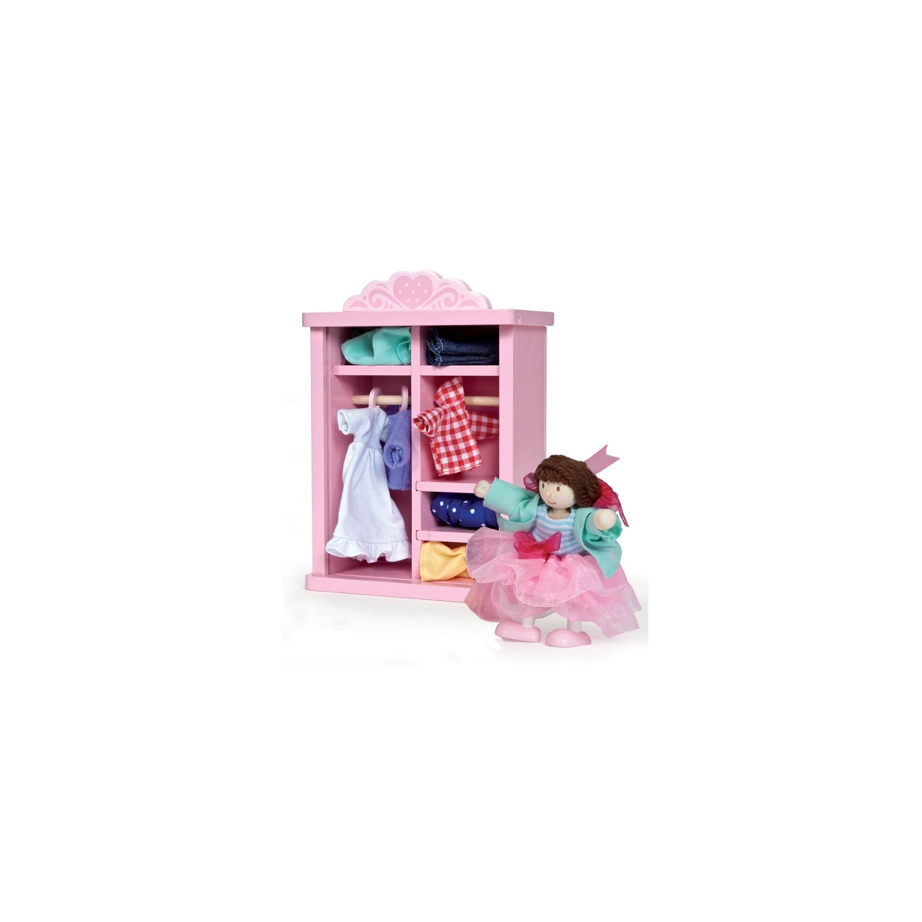 Le Toy Van - Dollhouse doll and Wardrobe (LME075)