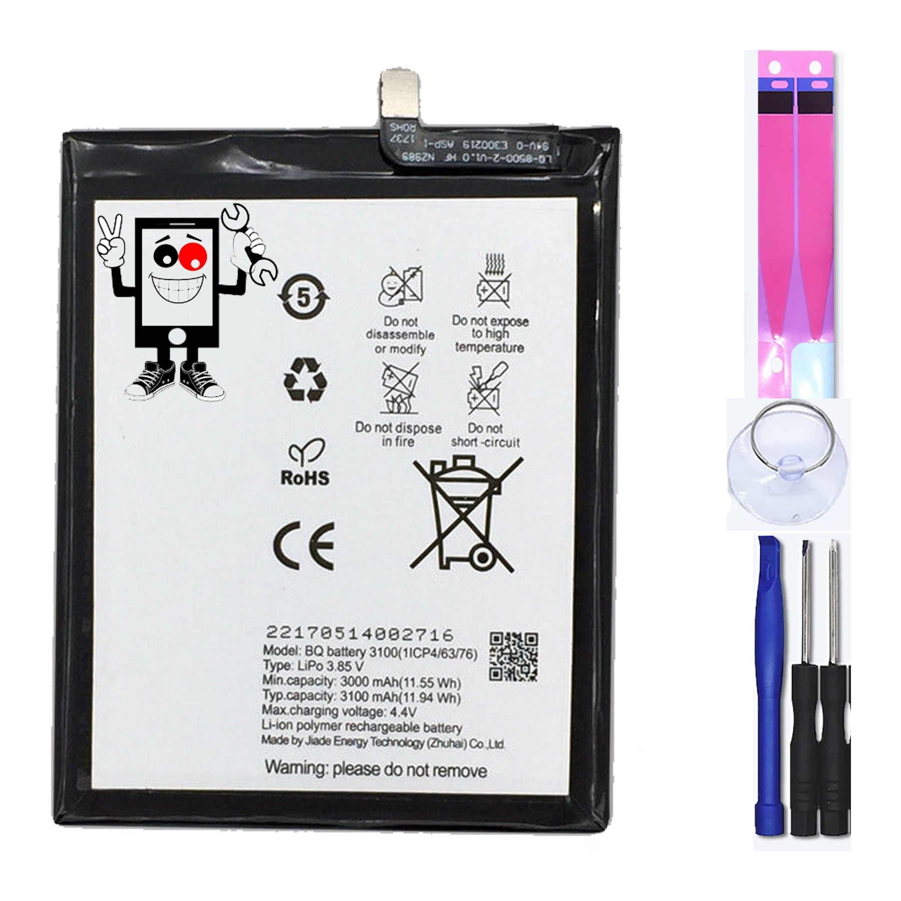 Bateria Para Bq Aquaris X & X Pro , Mpn Original: 1Lcp46376