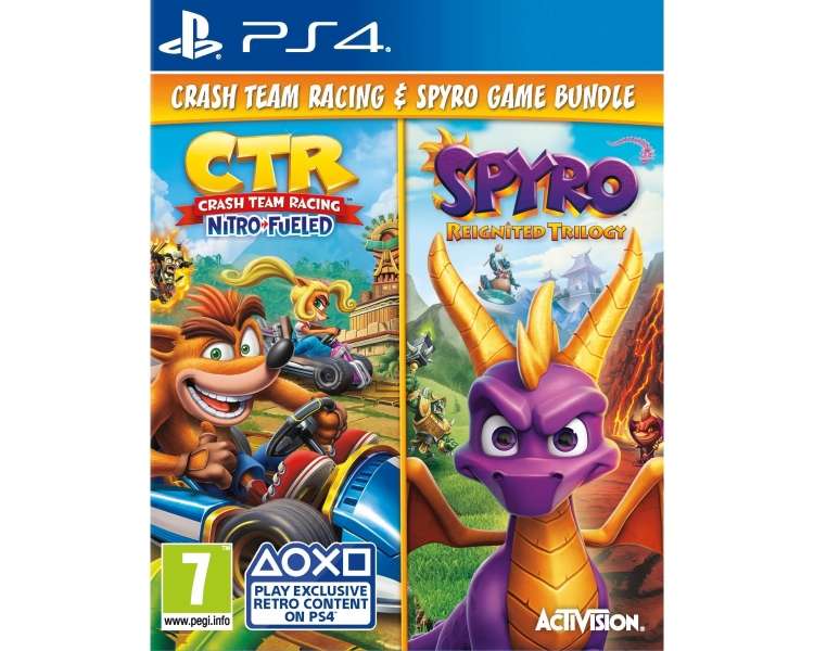 Crash Team Racing Nitro-Fueled & Spyro Reignited Trilogy Juego para Consola Sony PlayStation 4 , PS4