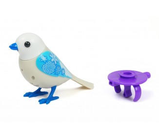 DigiBird with Whistle Ring - Snowflake - Grey with white and blue