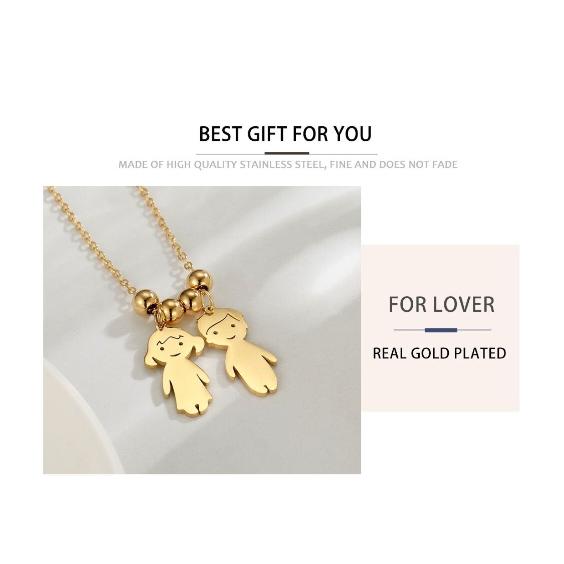 Collar personalizado con nombre joyería grabada acero Pendante niña niño