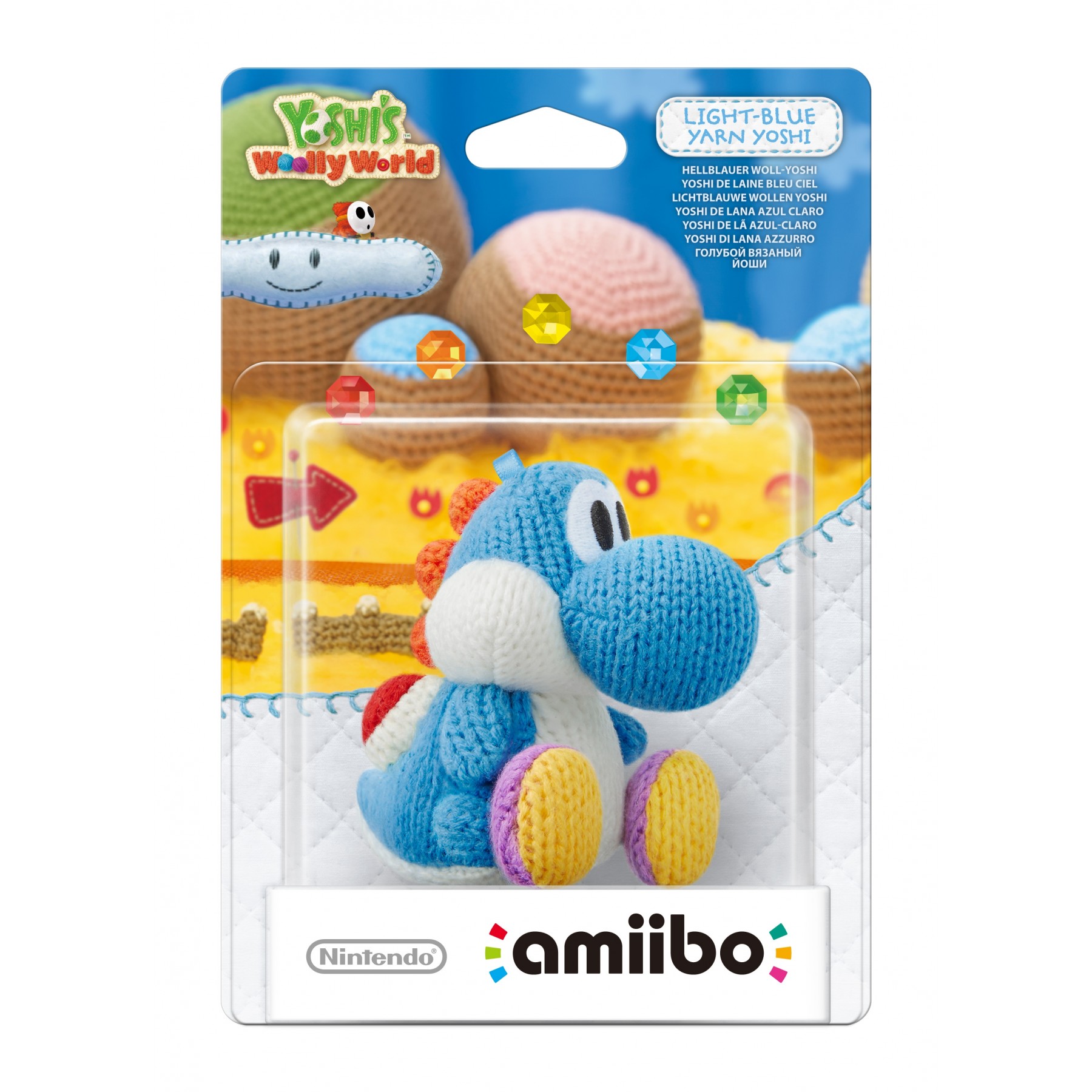 Nintendo Amiibo Figurine Yarn Yoshi Light Blue