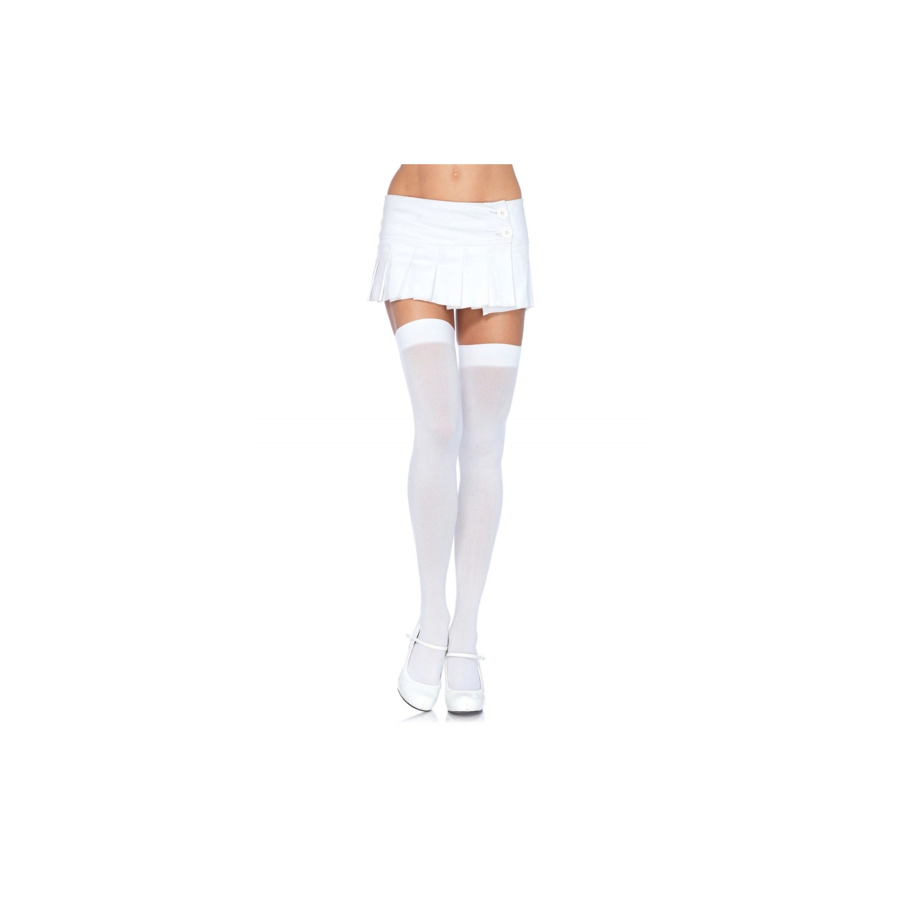 Leg Avenue - Nylon Thigh Highs - White (667222002)