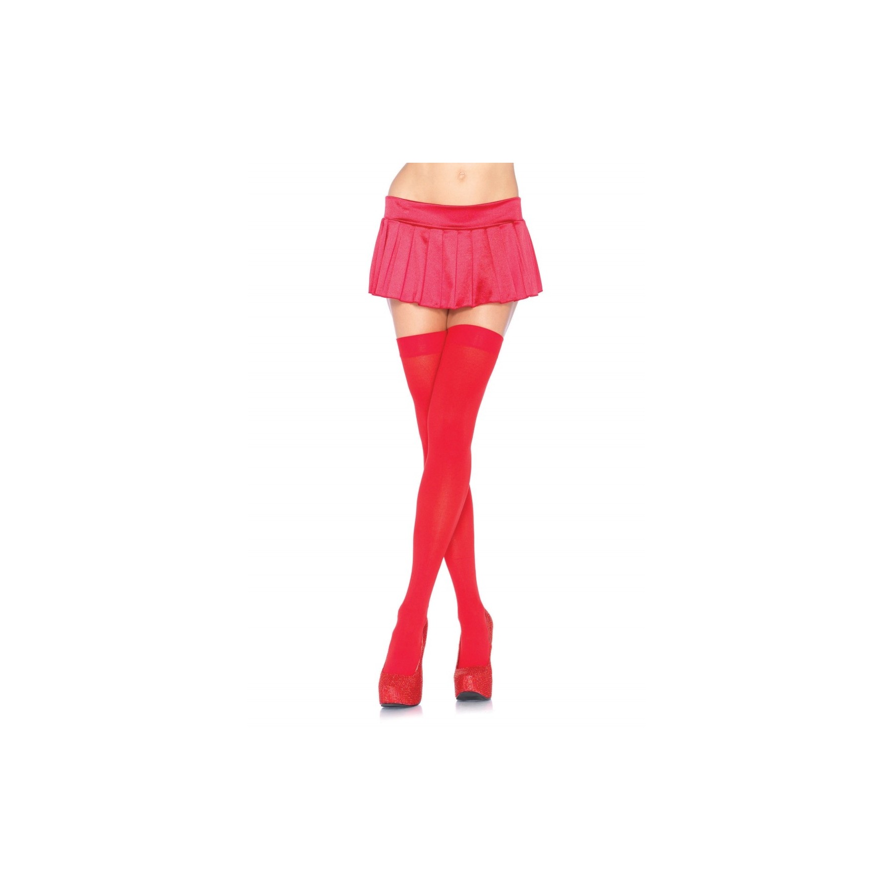 Leg Avenue - Nylon Thigh Highs - Red (667222003)