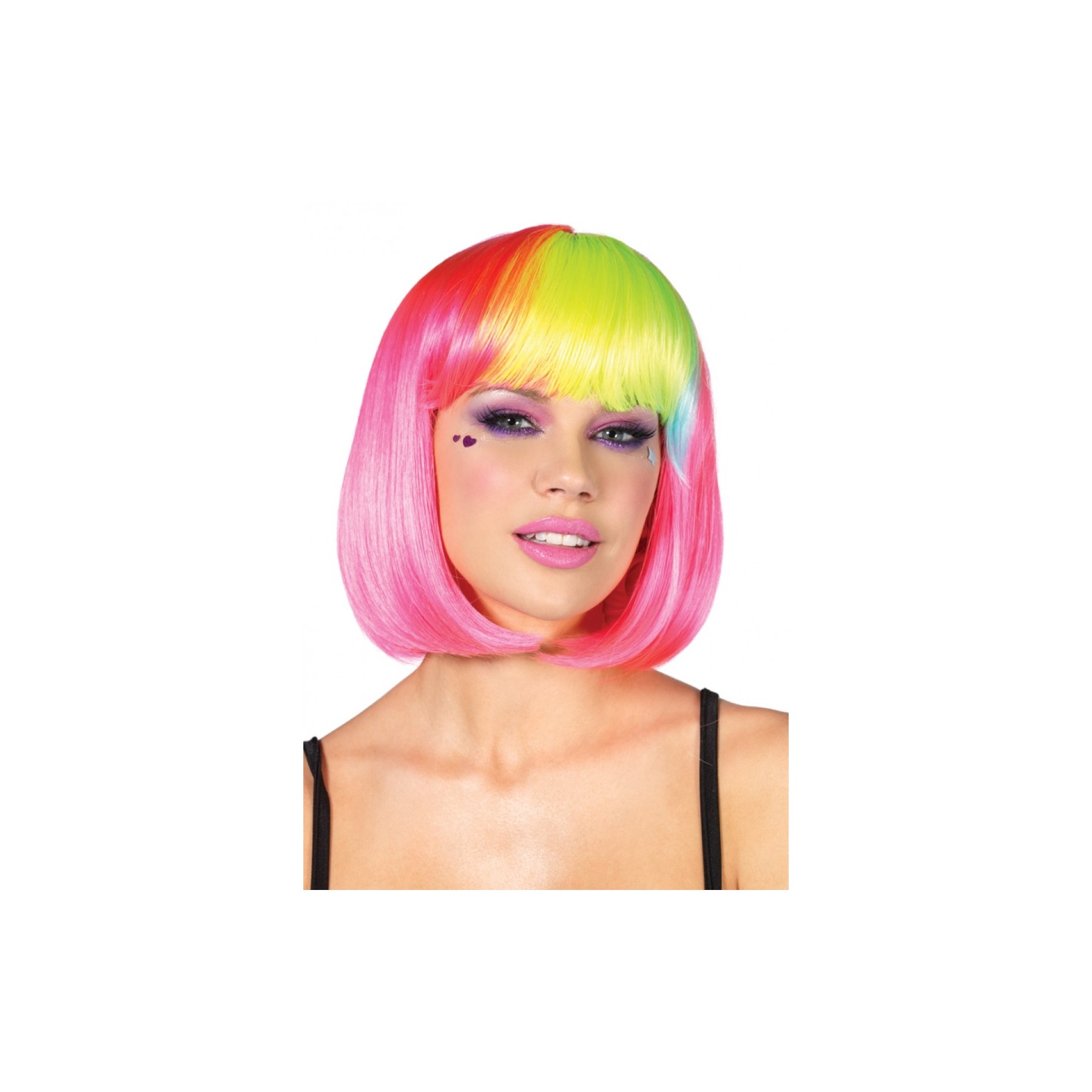 Leg Avenue - Pop Rainbow Bang Bob Wig - Pink (A1986)