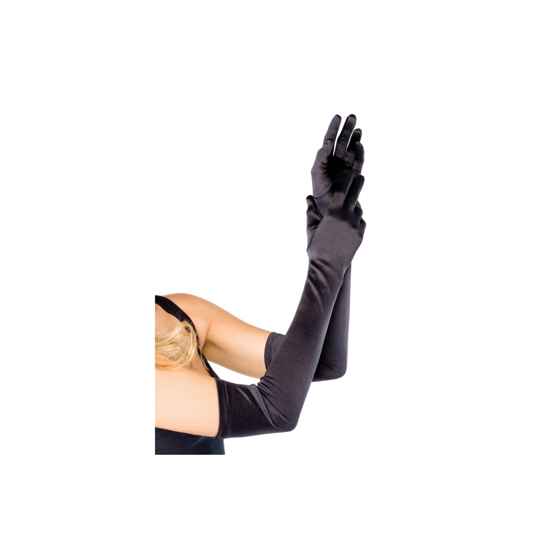 Leg Avenue - Extra Long Satin Gloves - Black (16B22001)