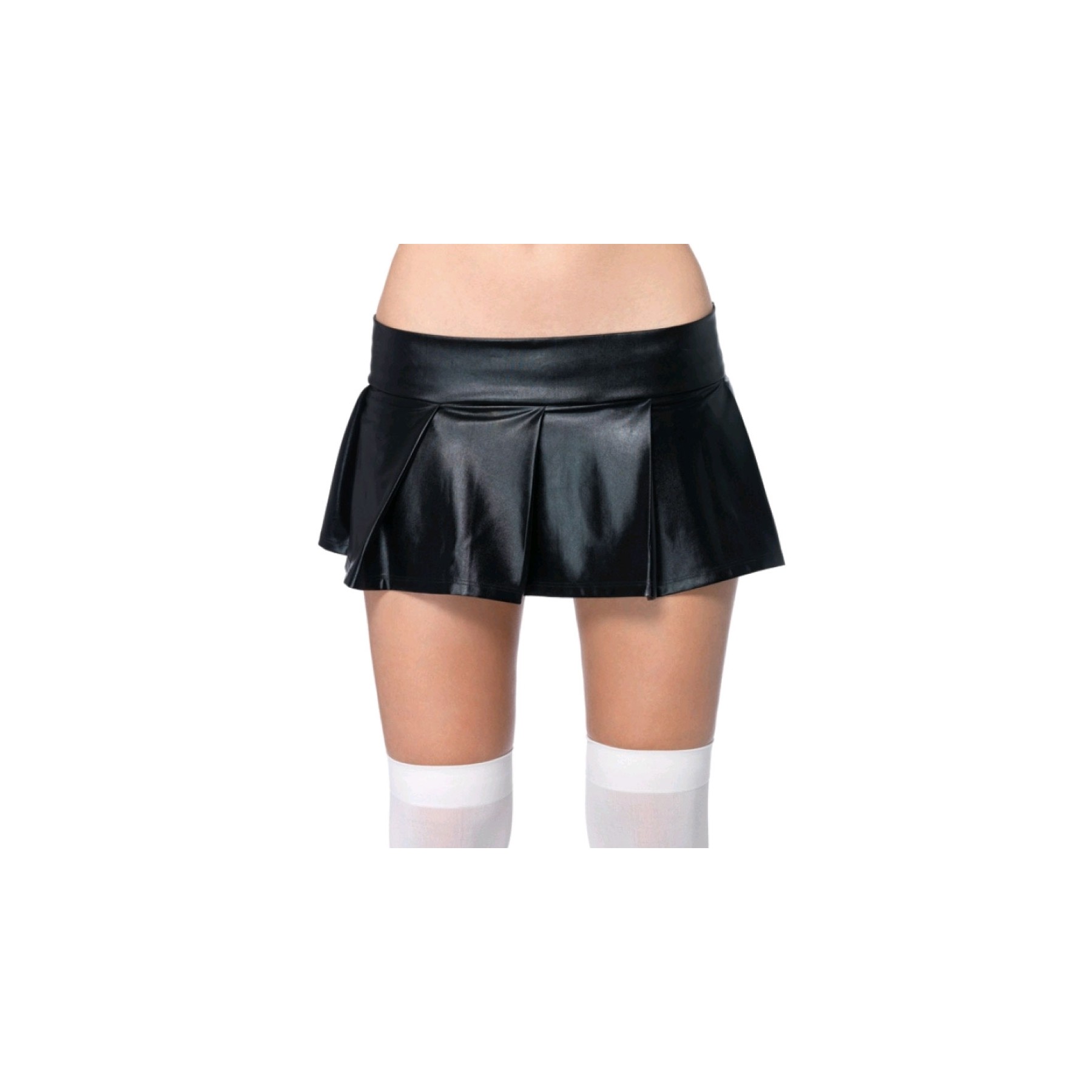 Leg Avenue - Wet Look Pleated Skirt - Large (265803001)