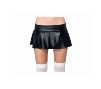 Leg Avenue - Wet Look Pleated Skirt - Medium (265802001)