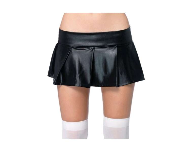 Leg Avenue - Wet Look Pleated Skirt - Medium (265802001)