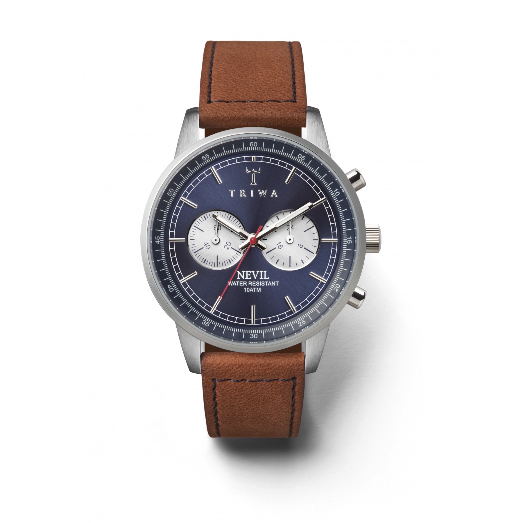 Triwa 'Blue Steel Nevil' Watch - Brown Sewn Classic
