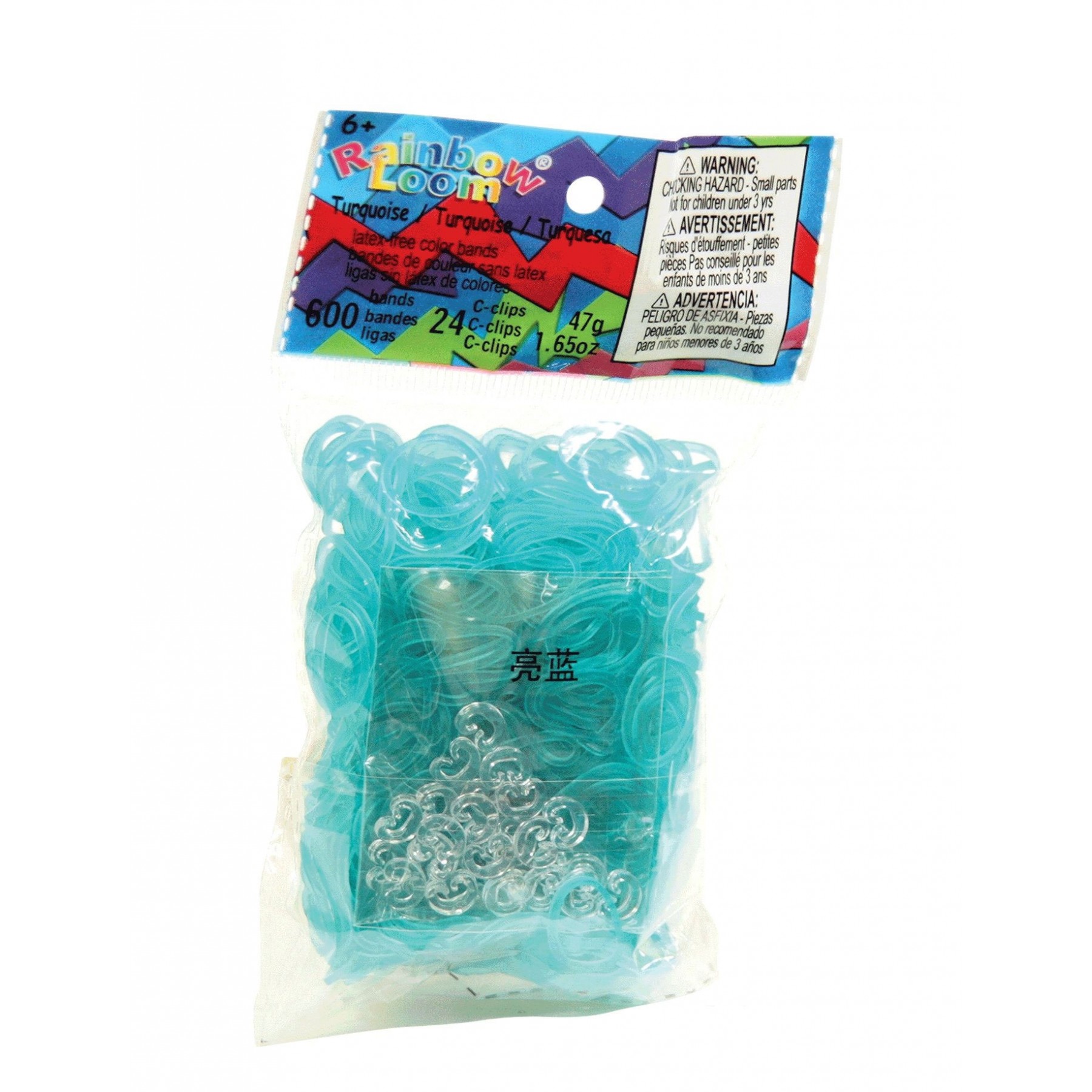 Rainbow Loom, Turquesa Jelly, Bandas, 600 Piezas.