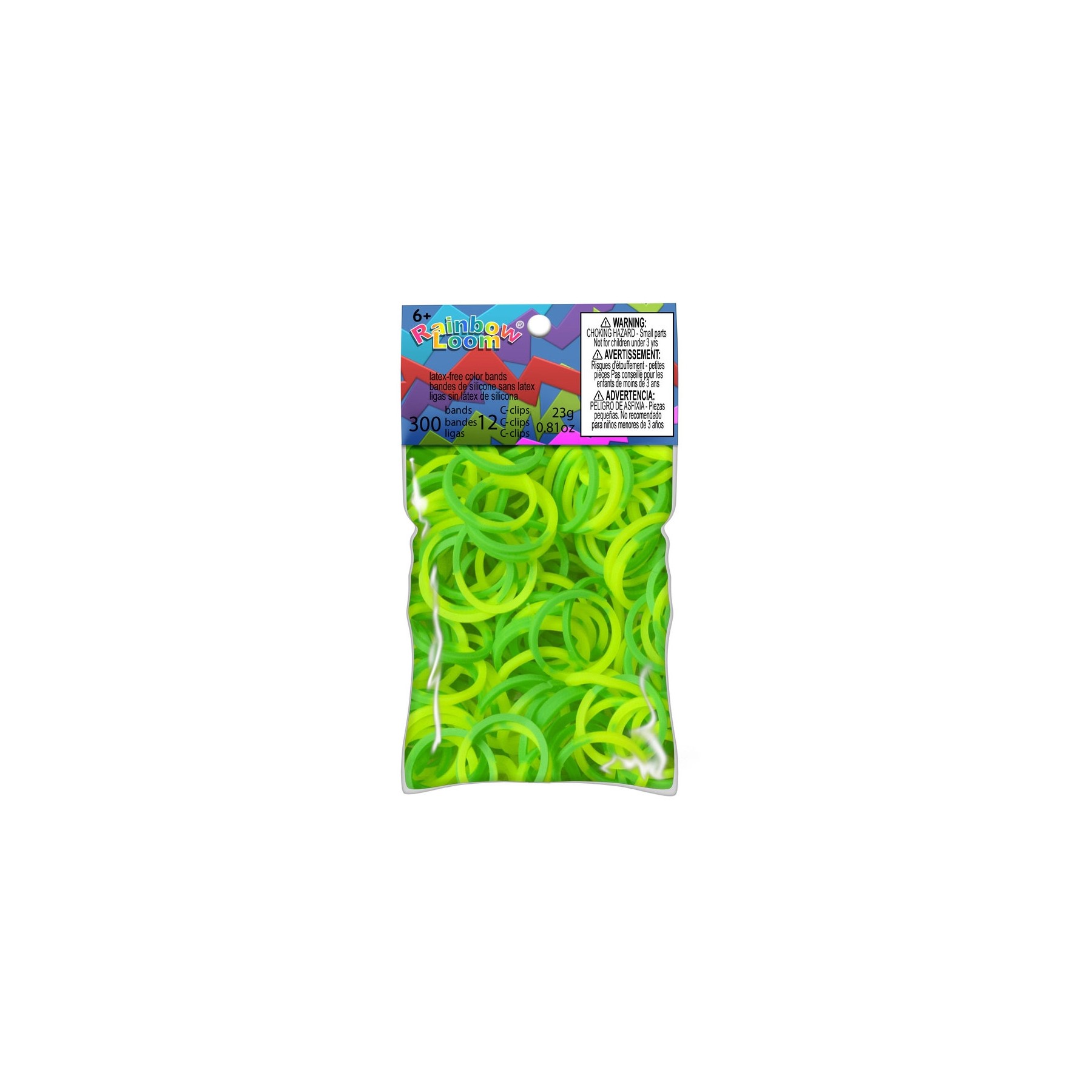 Rainbow Loom, Dual Verde-Amarillo, Bandas 300 Piezas