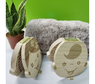 Caja de madera para guardar los dientes de los bebés, organizador, para ninas