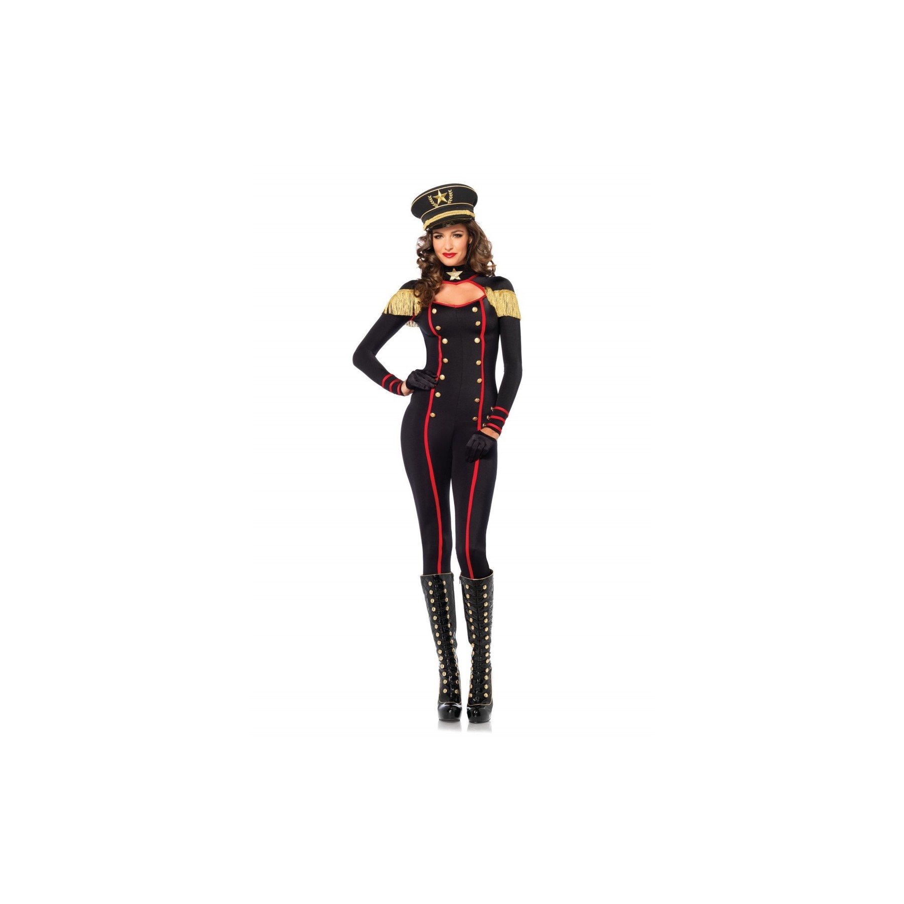 Leg Avenue - Military Keyhole Catsuit - Small (8534001001)