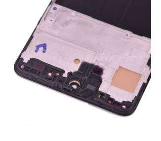 Kit Reparación Pantalla para Samsung Galaxy A51 2020 A515 con Marco, Negra, TFT