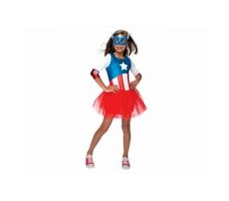 Rubies - Captain America Girl metalica (132 cm) (620035)