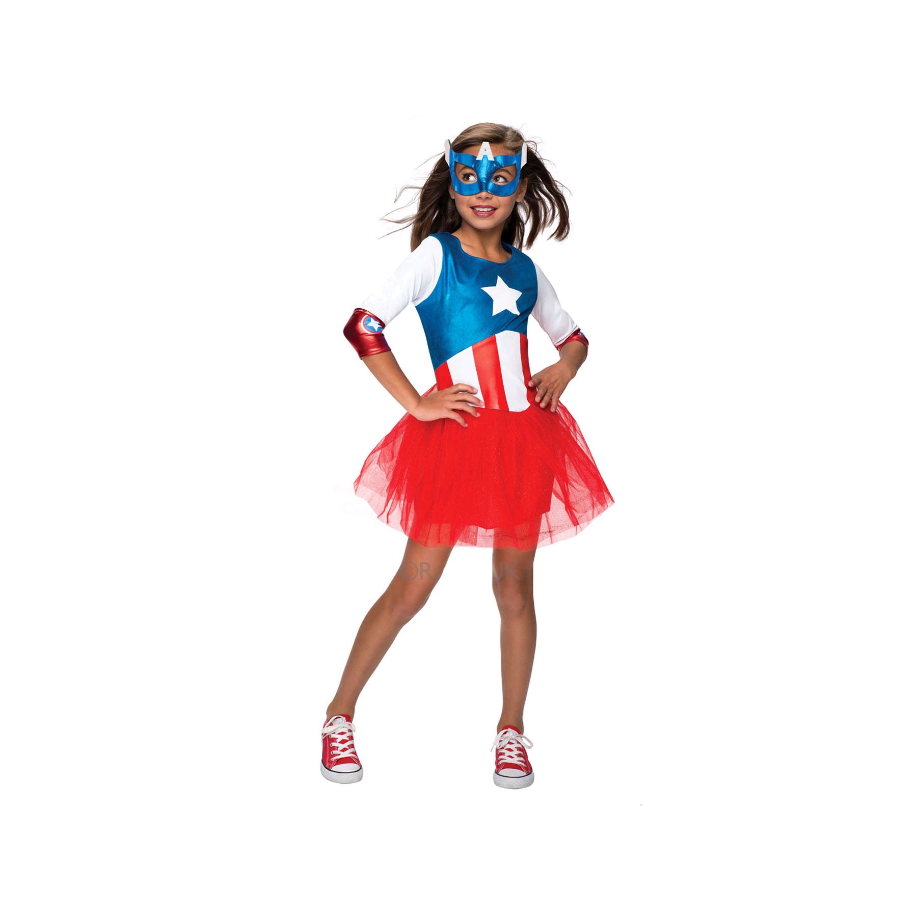 Rubies - Captain America Girl metalica (132 cm) (620035)