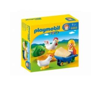 Playmobil - 1-2-3 - Farmer's Wife with Hens (6965)