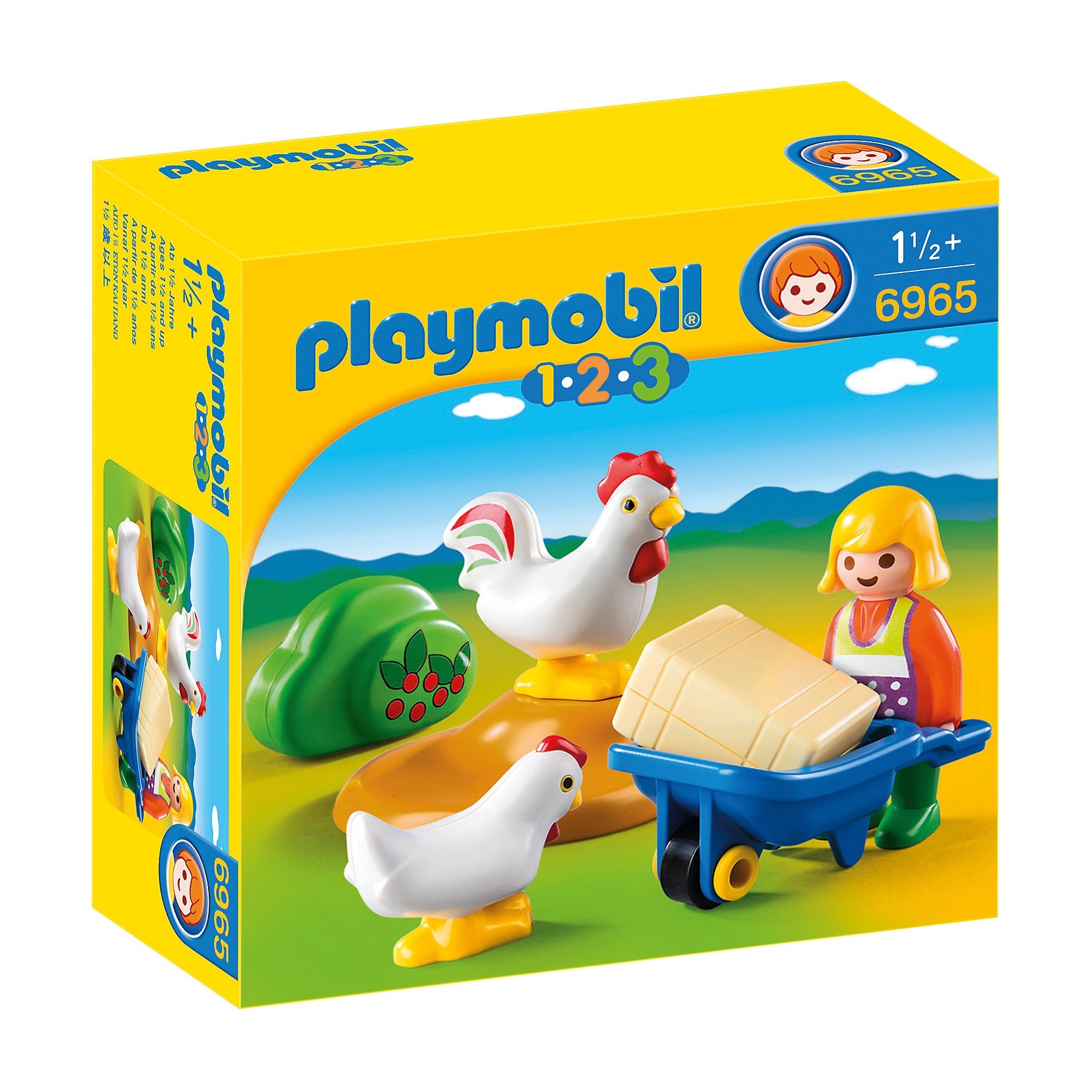 Playmobil - 1-2-3 - Farmer's Wife with Hens (6965)