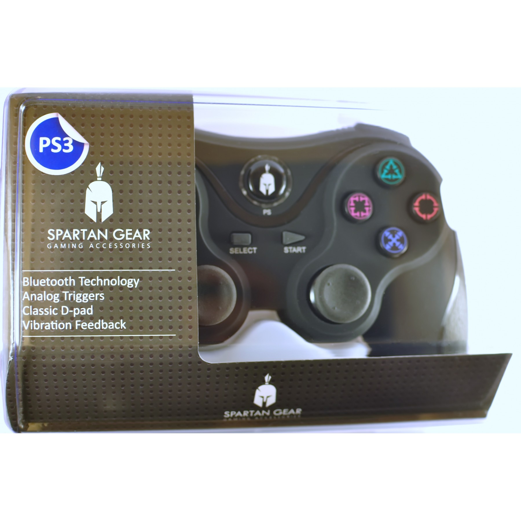 Spartan Gear - PS3 Wireless Six-Axis Bluetooth Controller with Analog Triggers (Black)