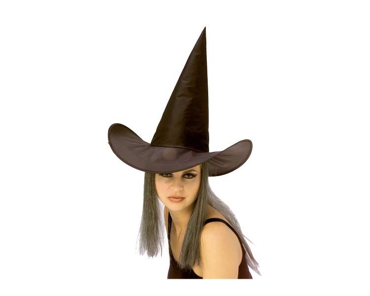 Rubies Adult - Witch Hat with Grey Hair (H157)