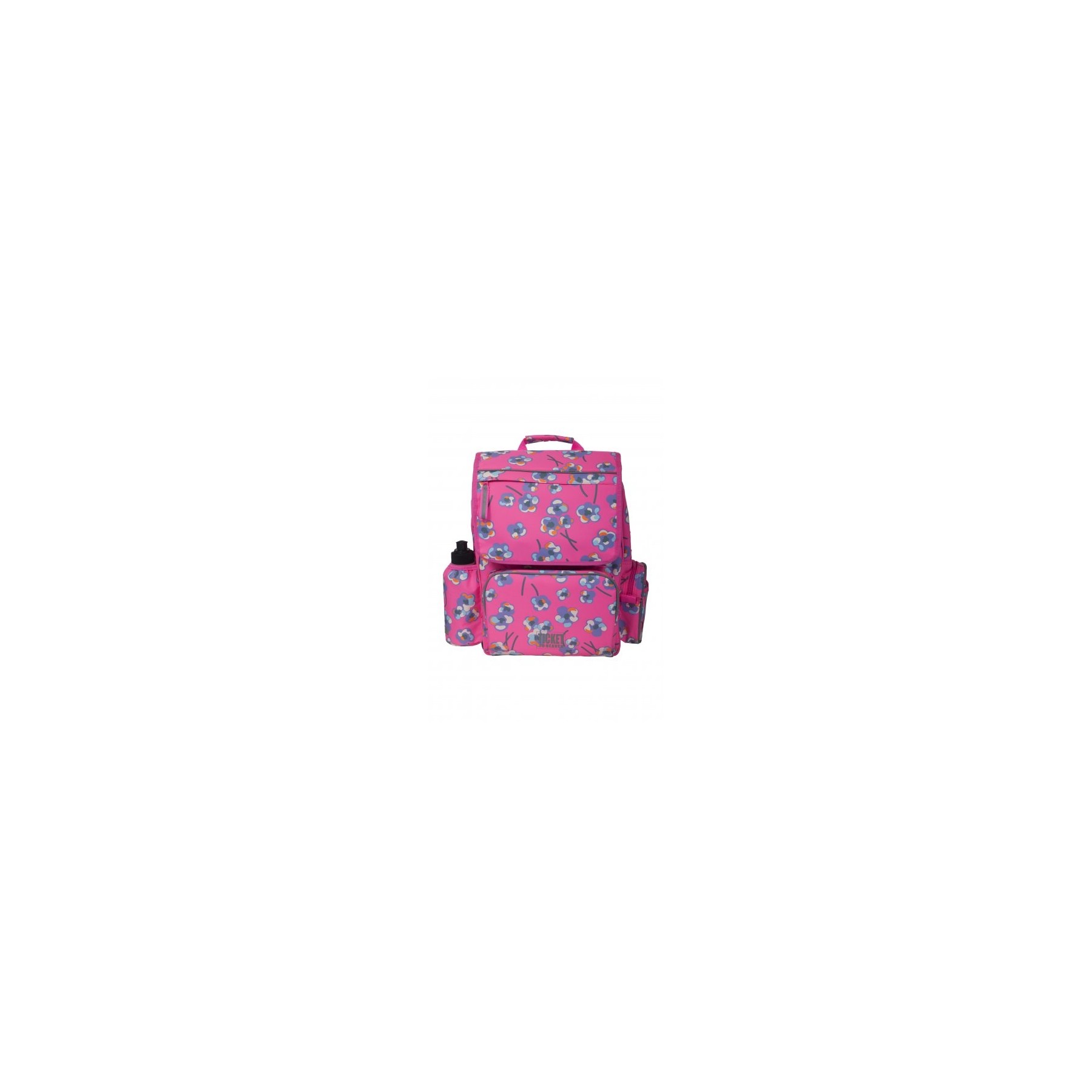 Ticket to Heaven - Classic Schoolbag - Neon pink flower (10049-3150-004)