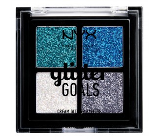 NYX Professional Makeup - Glitter Goals Cream Quad Palette - Glacier