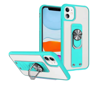 Funda Gel Bracket iPhone 12 Pro Iman con soporte de Anilla 4-Colores