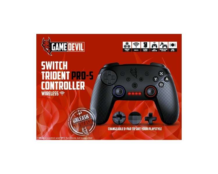 GameDevil Nintendo Switch Trident PRO-S Controller Controlador Mando