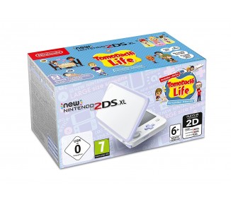 New Nintendo 2DS XL White + Lavender + Tomodachi Life