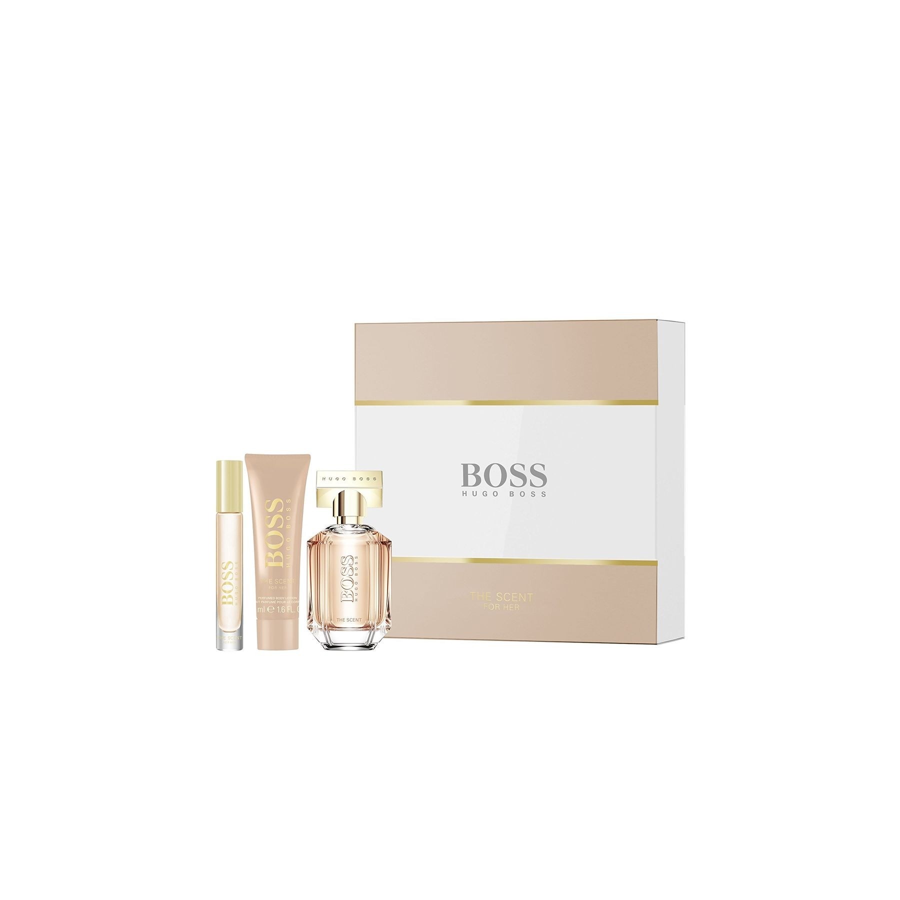 Hugo Boss - The Scent For Her EDP 50 ml + Body Lotion 50 ml + Portable Spray 7.4 ml - Giftset