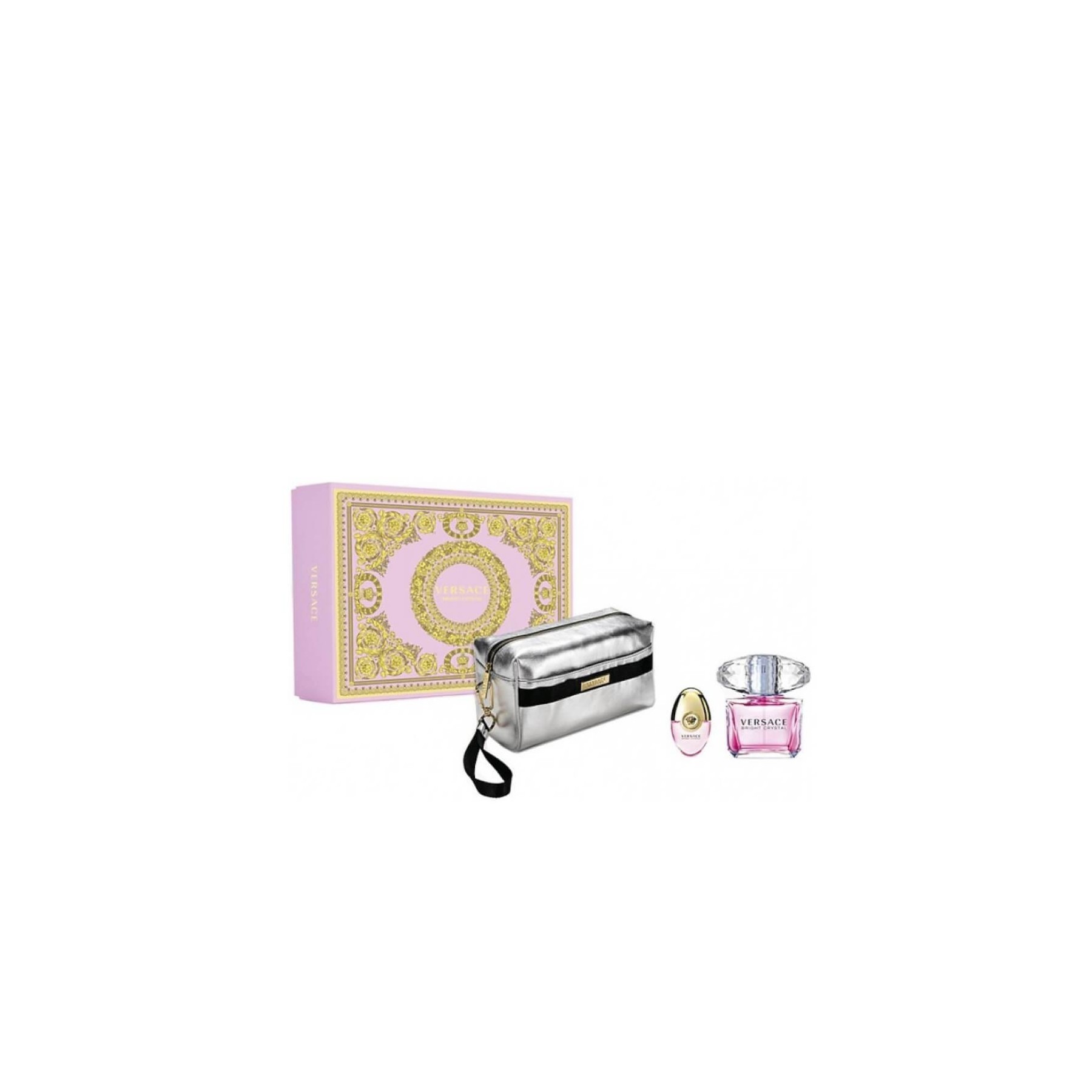 Versace - Bright Crystal EDT 90 ml +  EDT 10 ml + Pouch - Giftset