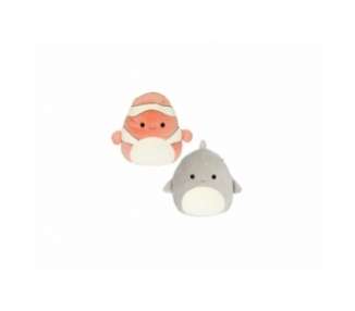 Squishmallows - Flip A Mallow 13 cm - Clownfish & Shark
