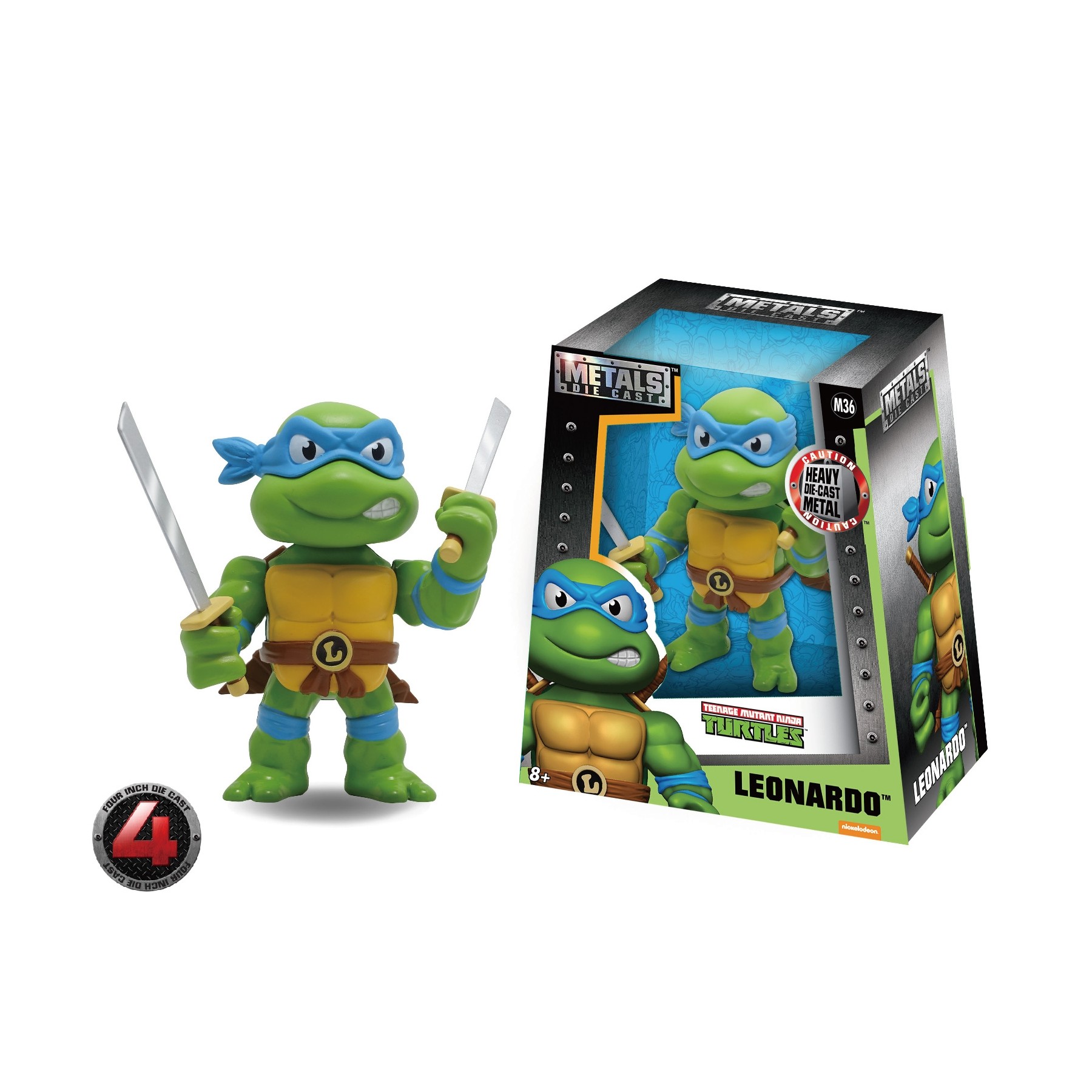 TMNT 4 Inch Metals Die-Cast Figure - Leonardo