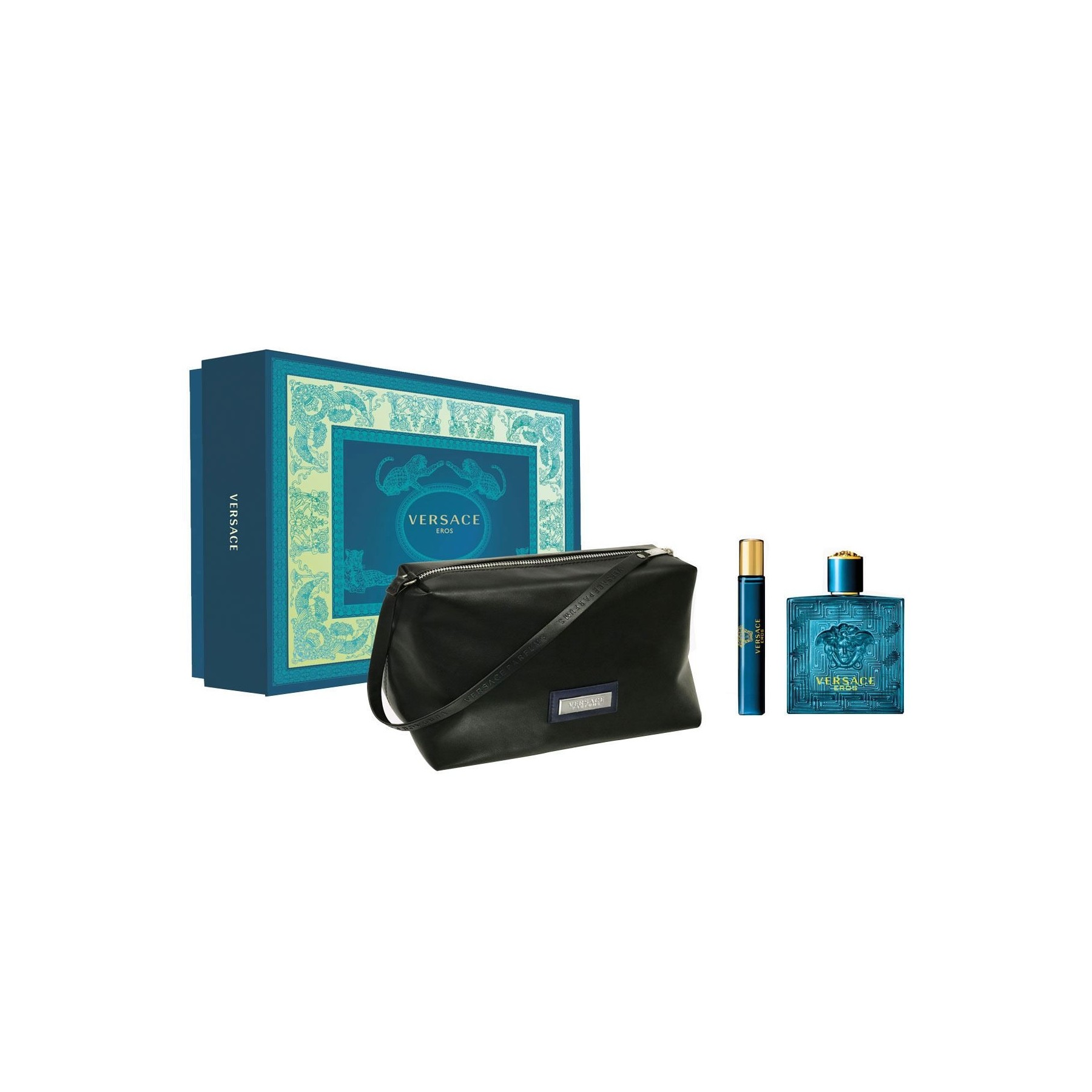 Versace - Eros EDT 100 ml + EDT 10 ml + Pouch - Giftset
