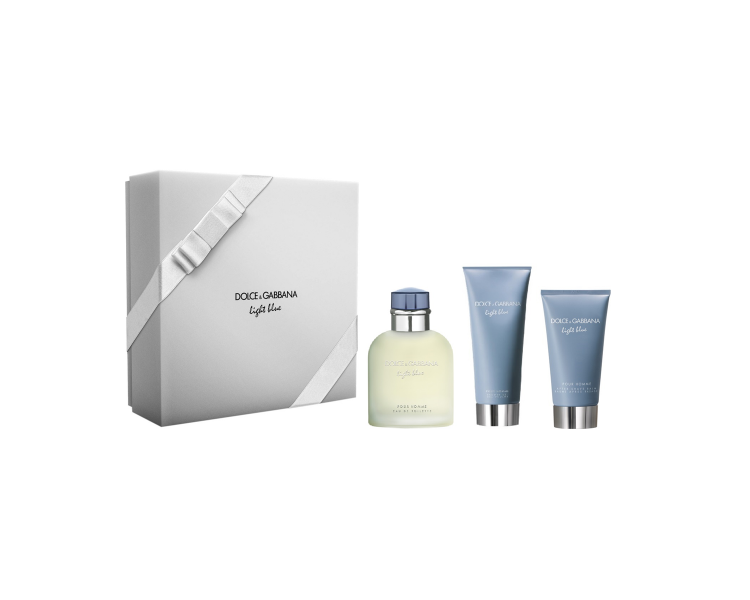 Dolce & Gabbana - Light Blue Pour Homme EDT 125 ml + Aftershave Balm 75 ml + Showergel 50 ml - Giftset