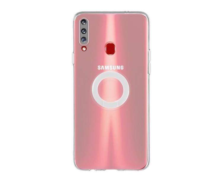 Funda Samsung Galaxy A20s Transparente con Anilla - 5 Colores