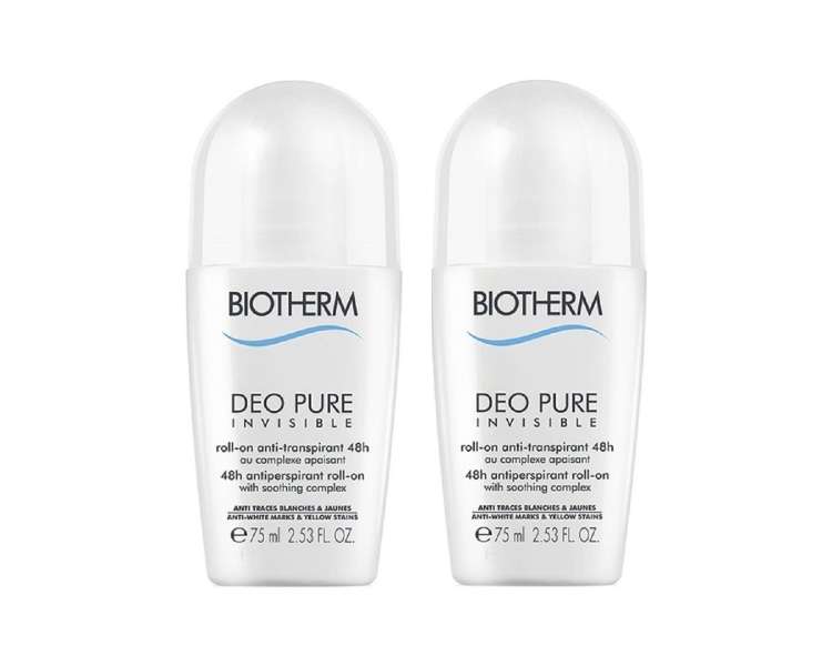 Biotherm - 2x Pure Invisible Deo Roll-on 75 ml
