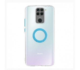 Funda Xiaomi Redmi Note 9 Transparente con Anilla - 5 Colores