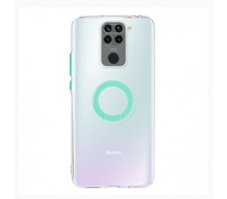 Funda Xiaomi Redmi Note 9 Transparente con Anilla - 5 Colores