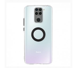 Funda Xiaomi Redmi Note 9 Transparente con Anilla - 5 Colores
