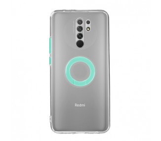 Funda Xiaomi Redmi 9 Transparente con Anilla - 5 Colores