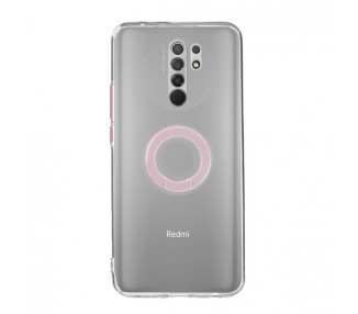Funda Xiaomi Redmi 9 Transparente con Anilla - 5 Colores