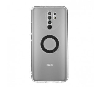Funda Xiaomi Redmi 9 Transparente con Anilla - 5 Colores
