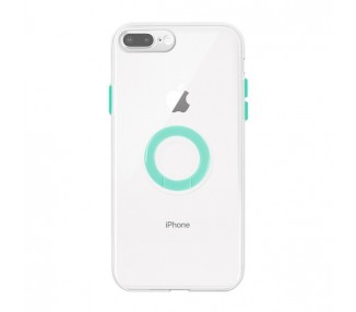Funda iPhone 7/8 Plus Transparente con Anilla - 5 Colores