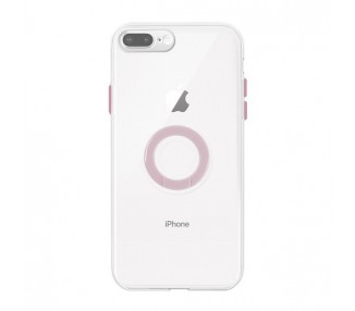 Funda iPhone 7/8 Plus Transparente con Anilla - 5 Colores